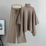 Women’s Knitted Turtleneck Pullover & Trousers Set
