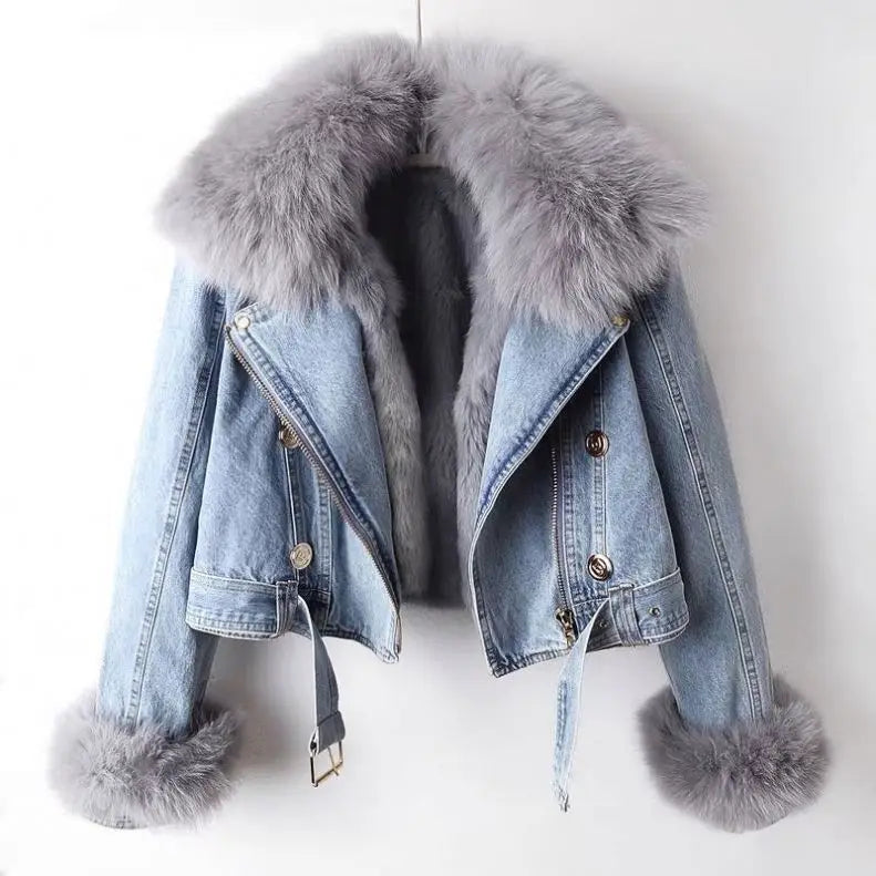 Vintage Women’s Cropped Wool-Blend Jacket