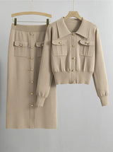 Women’s Elegant Knitted Two-Piece Set