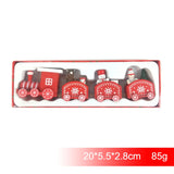 Merry Christmas Wooden Train Ornament