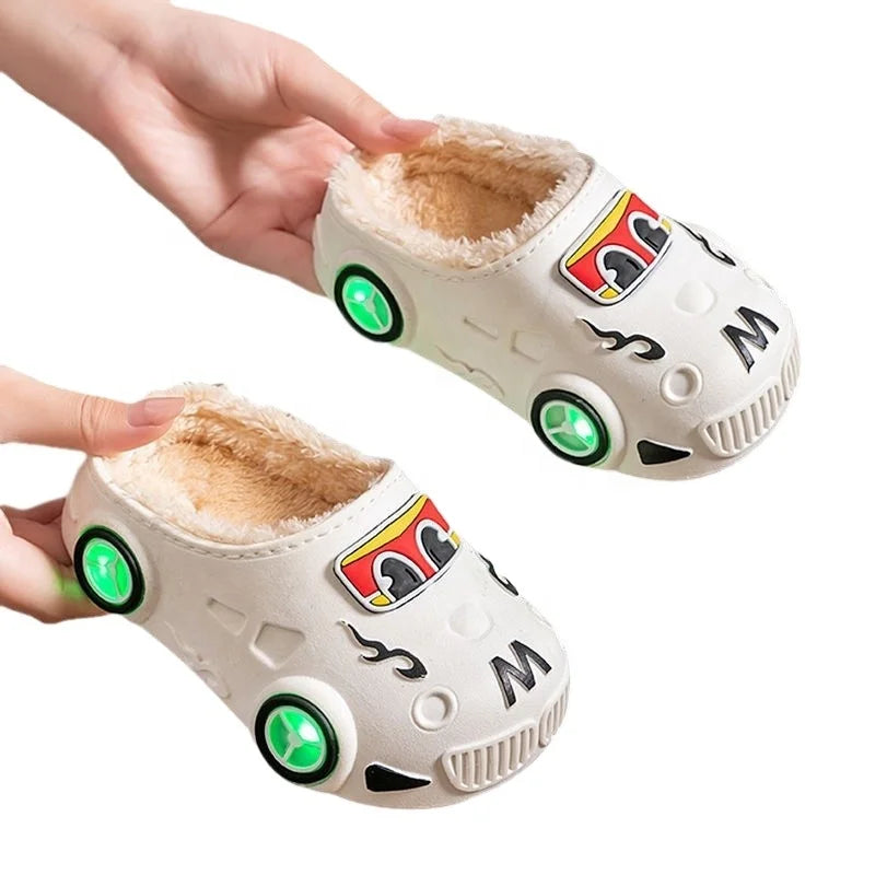Kids’ Winter LED Light-Up Slippers