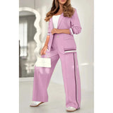 Women’s Two-Piece Striped Lounge Set