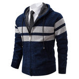Men’s Hooded Zip-Up Knitted Cardigan
