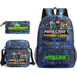 3-Piece Game-Themed School Backpack Set – With Pencil Case & Lunch Bag
