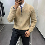 Men’s Loose Elegant Zipper Cardigan