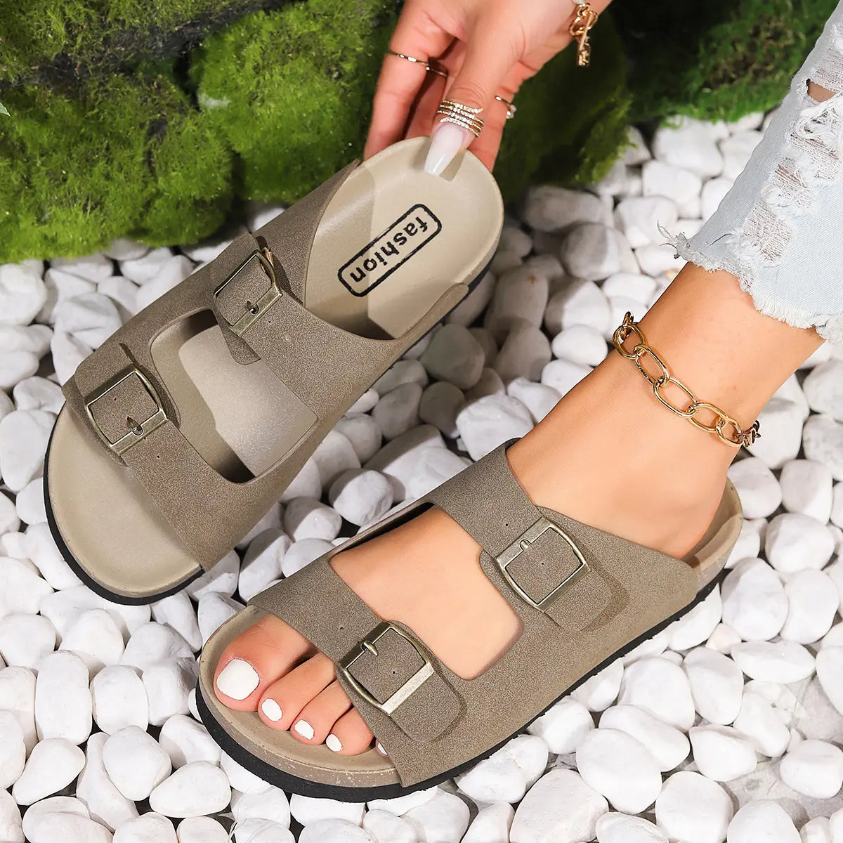 Women's Casual Open-Toe Slippers