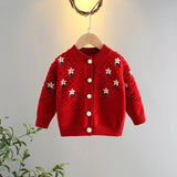 Girls’ Warm Knitted Cardigan