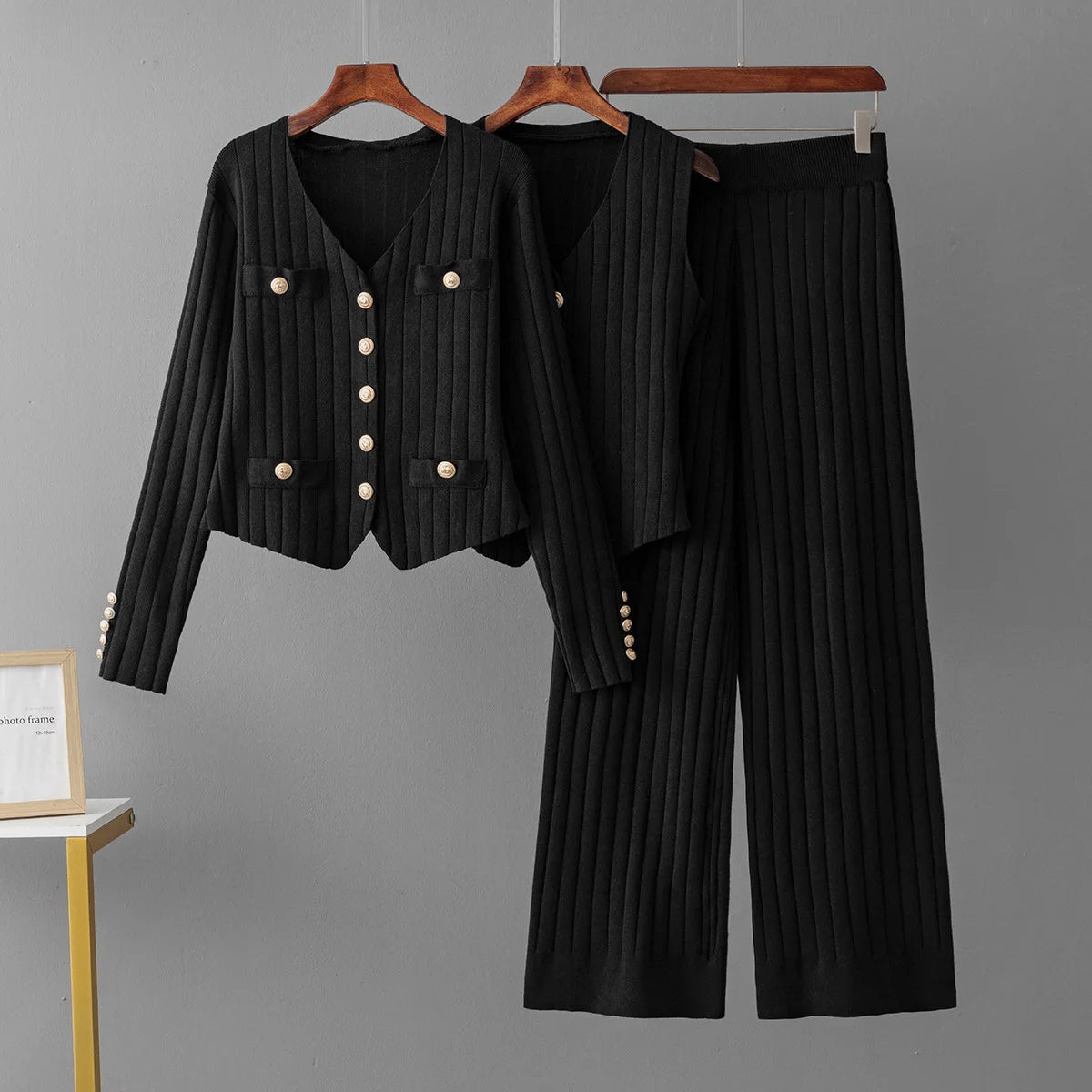 Women’s Slim-Fit Three-Piece Suit Set