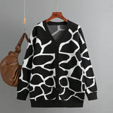 Women’s Argyle V-Neck Knit Pullover Sweater