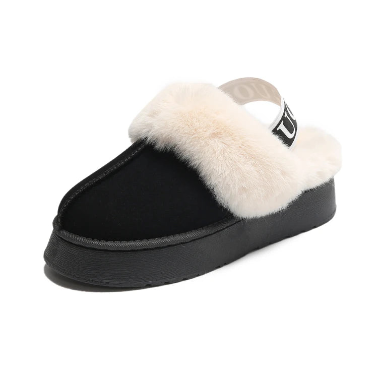Women’s Suede Fur Warm Ankle Slippers