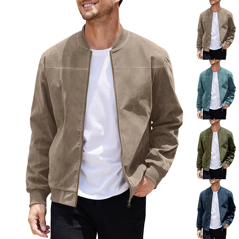 Men’s Zippered Vintage Bomber Jacket