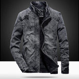 Men’s Retro Slim Quilted Denim Jacket