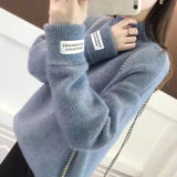 Women’s Thick Mohair High Neck Winter Sweater