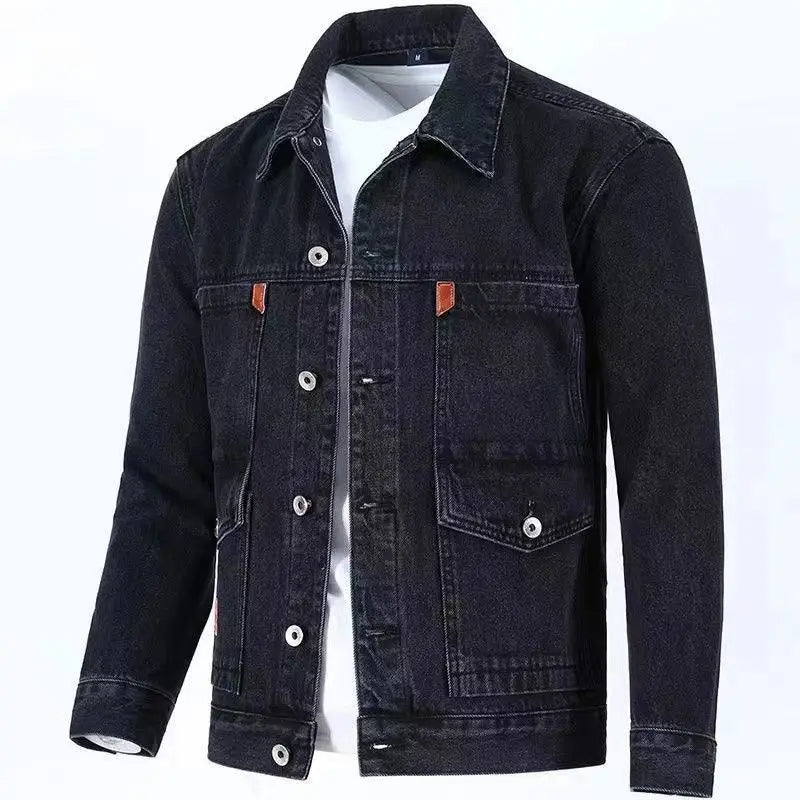 Men’s Casual Denim Jacket with Pockets