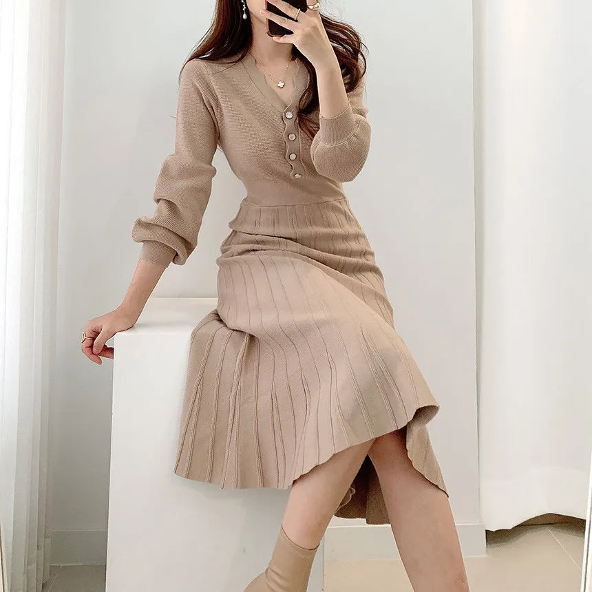 Women’s Autumn Knit Midi Dress
