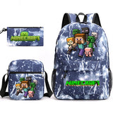 3-Piece Game-Themed School Backpack Set – With Pencil Case & Lunch Bag