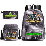 3-Piece Game-Themed School Backpack Set – With Pencil Case & Lunch Bag