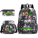 3-Piece Game-Themed School Backpack Set – With Pencil Case & Lunch Bag