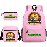 3-Piece Game-Themed School Backpack Set – With Pencil Case & Lunch Bag