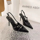 Pointed-Toe Heeled Sandals