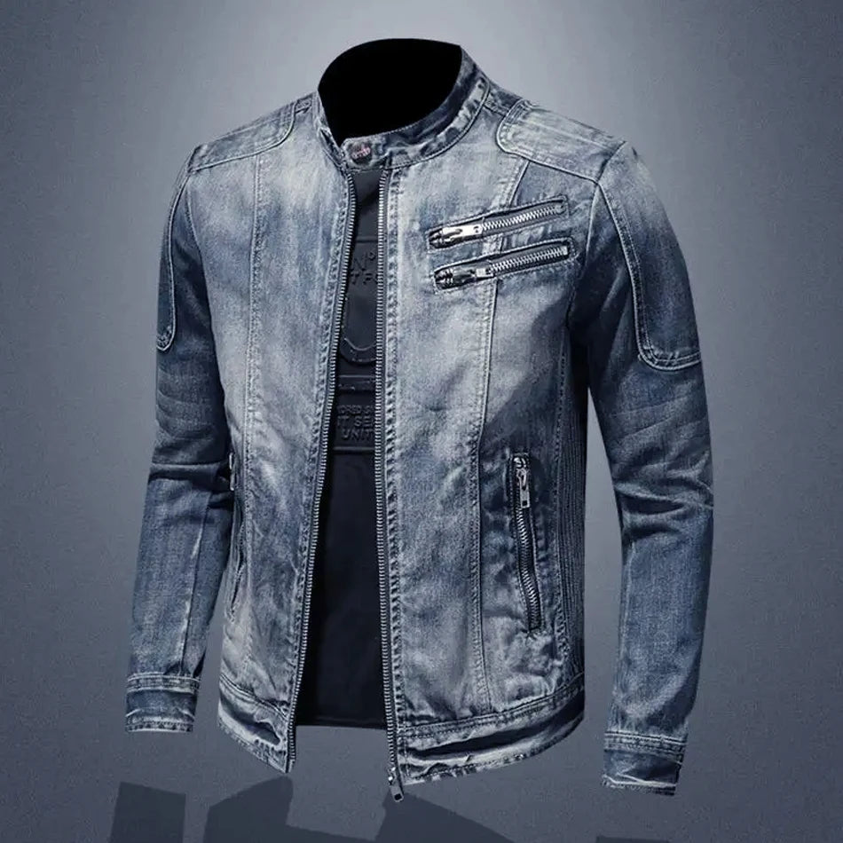 Men’s Retro Collar Denim Jacket