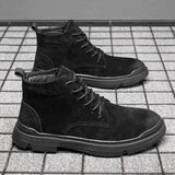 Men’s Leather High Top Cargo Boots