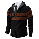 Men’s Hooded Zip-Up Knitted Cardigan