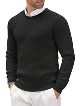 Men’s Thick Knit Casual Pullover Sweater