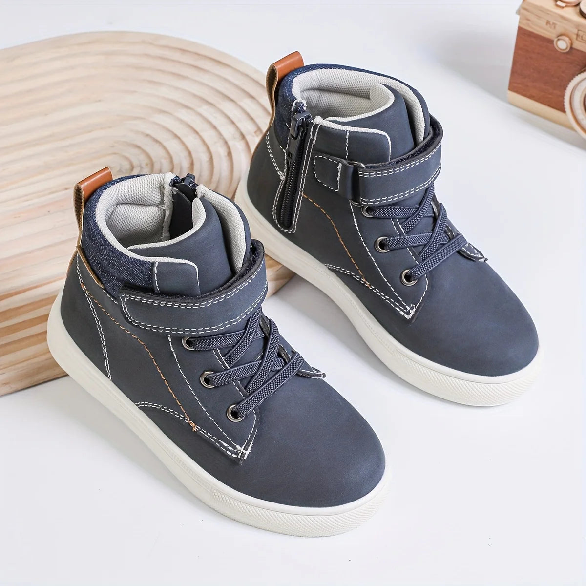 Kids’ Winter Boots with Side Zipper & Anti-Slip Sole