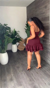 Sexy Casual Ruffles Bodycon Dress