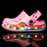 Kids' LED Cartoon Car Clog Sandals