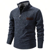 Men’s Quarter Zip Warm Knit Pullover Sweater