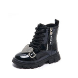 Girls’ Heart-Shaped British Style Short Boots