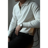Men’s Zipped Knitted Pullover Sweater