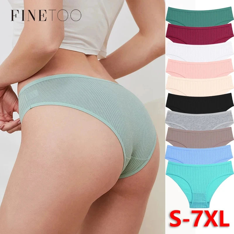 Plus Size High-Cut Cotton Briefs - Pack of 6