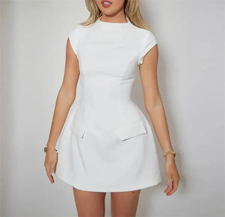 high Quality Thick Elegant Dress for Women Ladies Official Dresses Summer