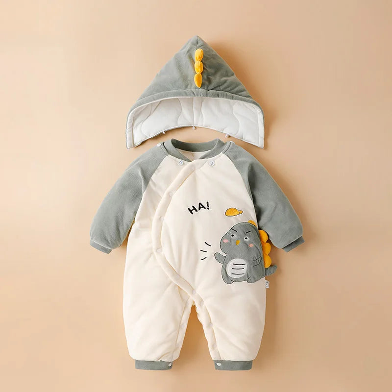 Unisex Winter Knitted Baby Jumpsuit