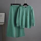 Women’s Casual Knitted Hooded Set