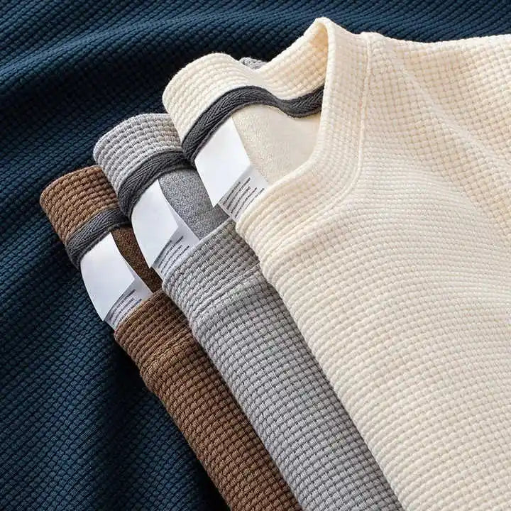 Men's Cotton Waffle Fabric Printed T-shirt