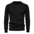Men’s Round Neck Solid Color Pullover Sweater