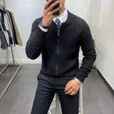 Men’s Loose Elegant Zipper Cardigan