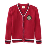 Children’s Knitted College-Style Cardigan Sweater