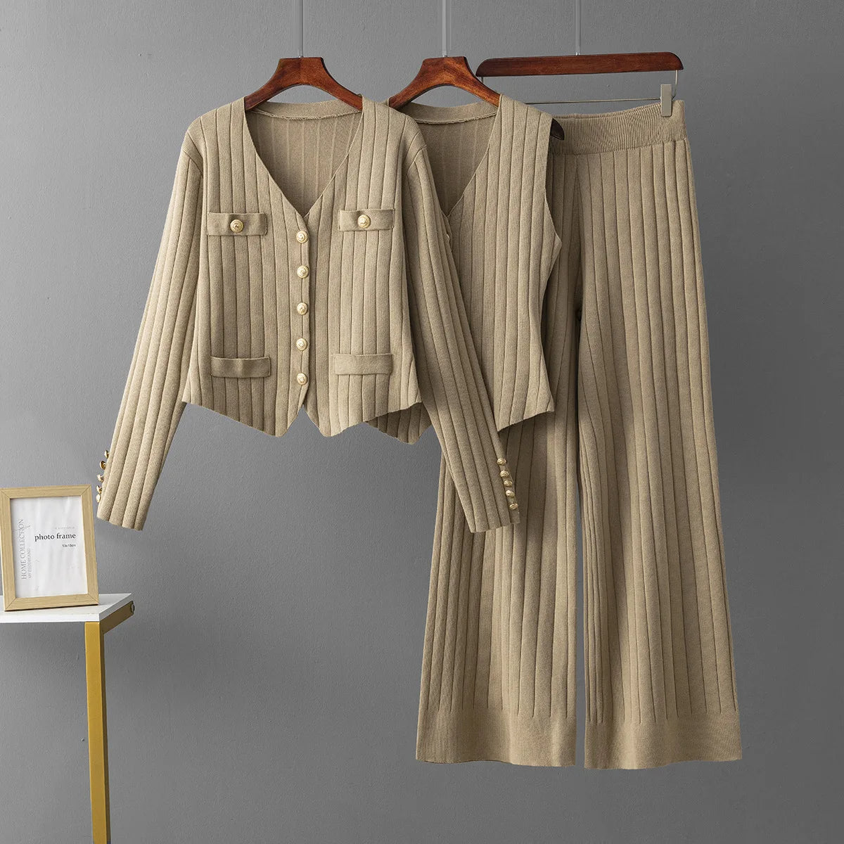 Women’s Slim-Fit Three-Piece Suit Set