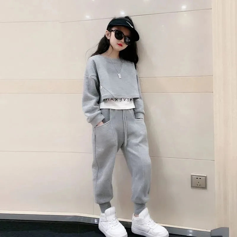 Girls’ Two-Piece Sports Hoodie Set