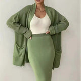 Women’s Elegant Knitted Two-Piece Winter Set