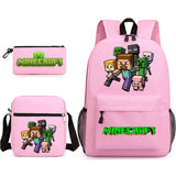 3-Piece Game-Themed School Backpack Set – With Pencil Case & Lunch Bag