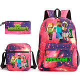 3-Piece Game-Themed School Backpack Set – With Pencil Case & Lunch Bag