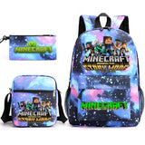 3-Piece Game-Themed School Backpack Set – With Pencil Case & Lunch Bag