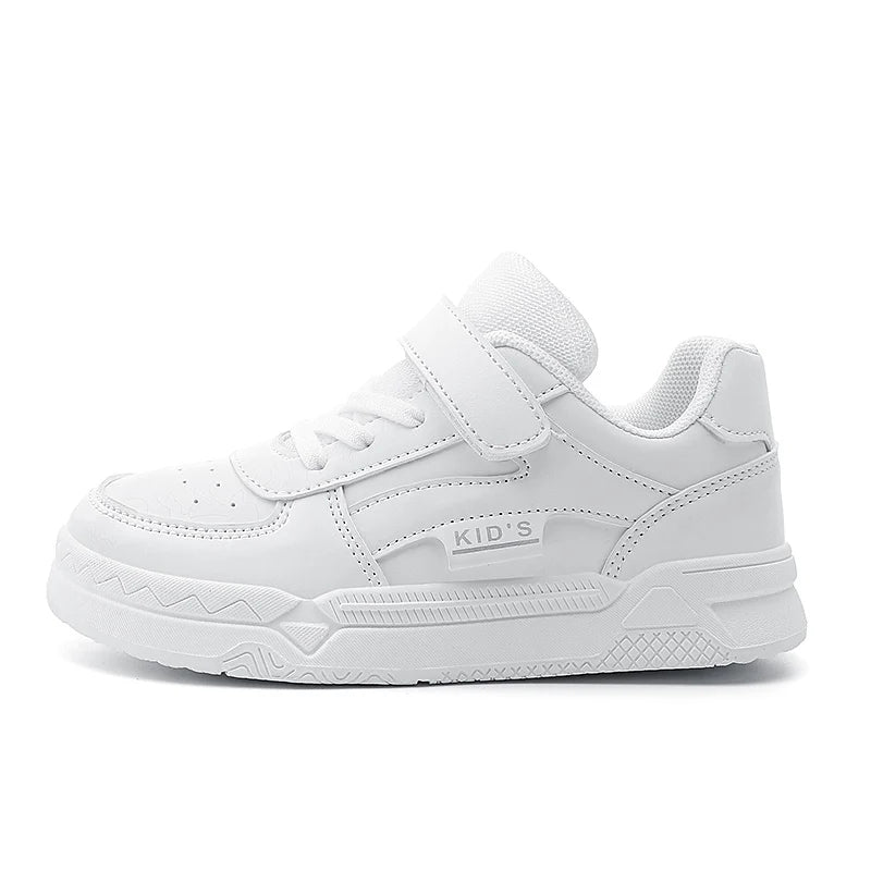 Kids’ Unisex White Canvas Sneakers