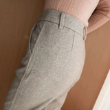 Women’s High Waisted Casual Cotton Suit Pants